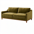 Divano 2 posti 180 cm in tessuto verde oliva - stile moderno per soggiorno