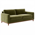 Divano 2 posti 180 x 90 x 85 cm in velluto verde oliva - stile moderno
